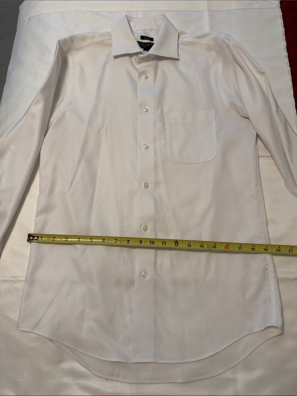 Pronto Uomo White Long-Sleeve Dress Shirt - Picture 4 of 6